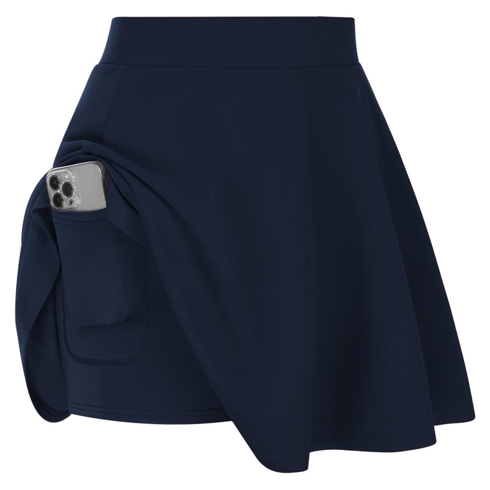 4737 Plus Size Skirt with Elastic Lining Shorts Pocket High Waisted Flare